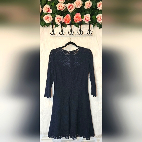 Oasis Sweetheart & Lace Long Sleeve Dress - Picture 1 of 5